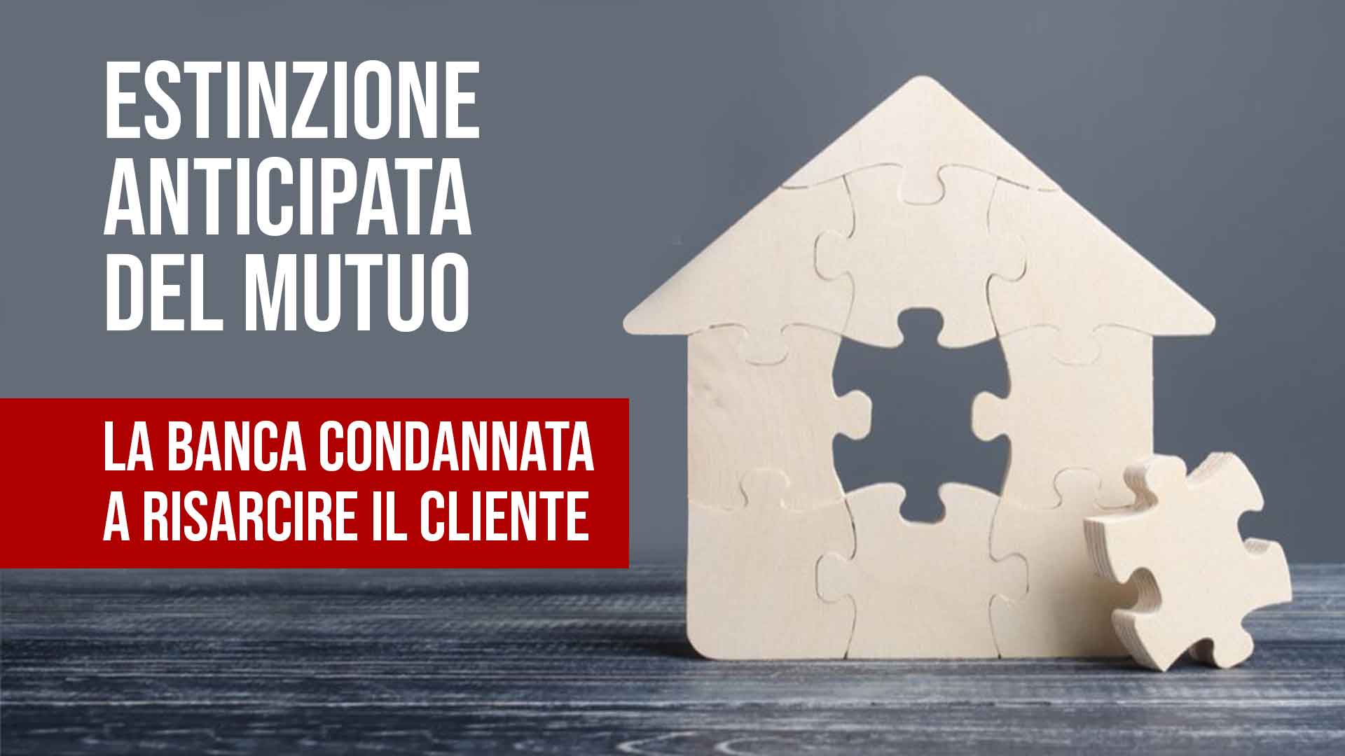 Estingue il mutuo e la banca restituire gli oneri.